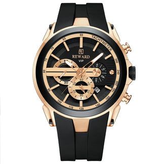 Reward Gold & Black Luxury Men's Watch ⌚ – Bold Style, Premium Craftsmanship & Timeless Elegance